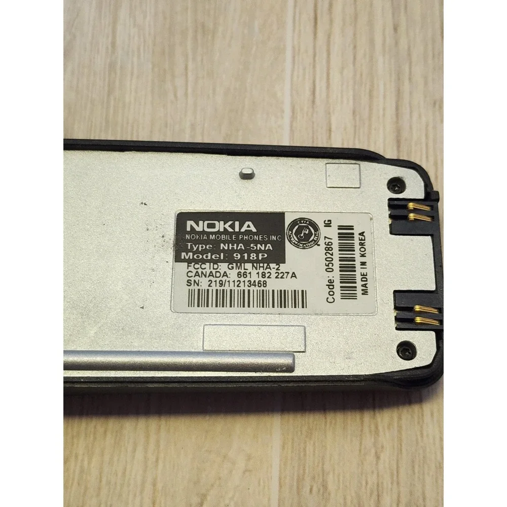 Nokia 918P Black Unknown Carrier Phone Untested /parts